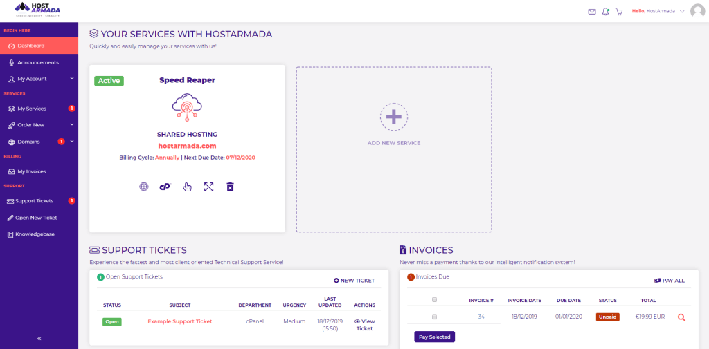 Hosting Service overview