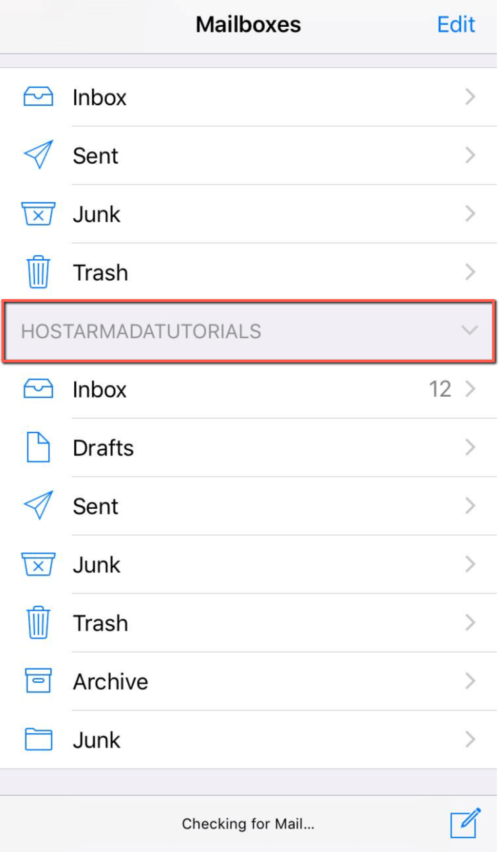 POP3 Mail Account successfully added