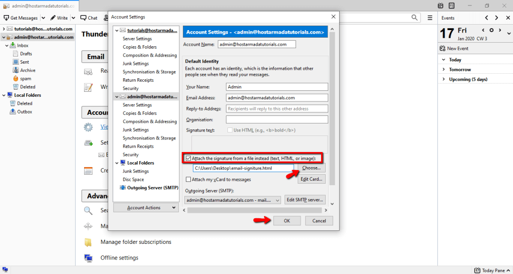 Adding ready signature file