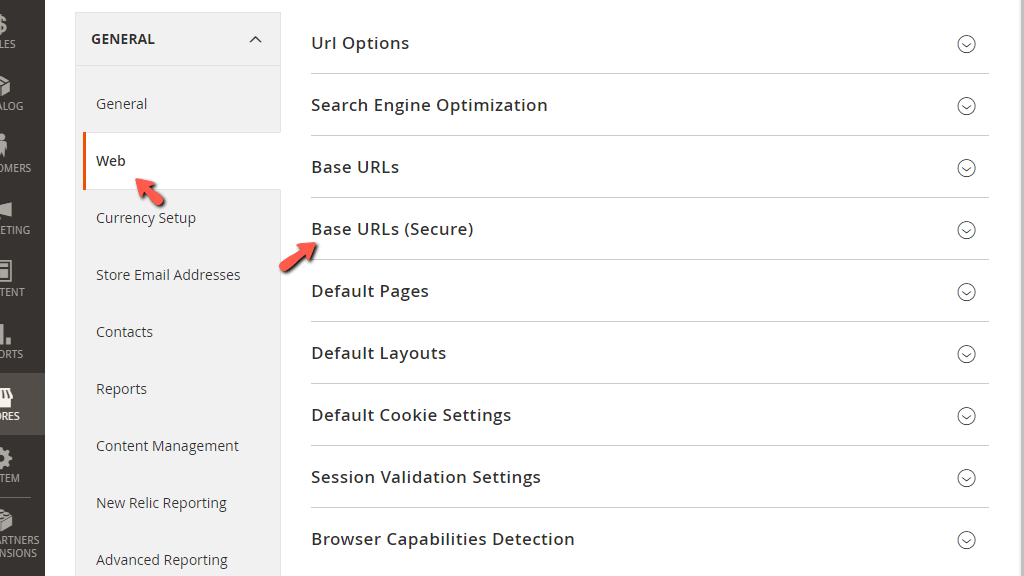 Magento Base URLs secure