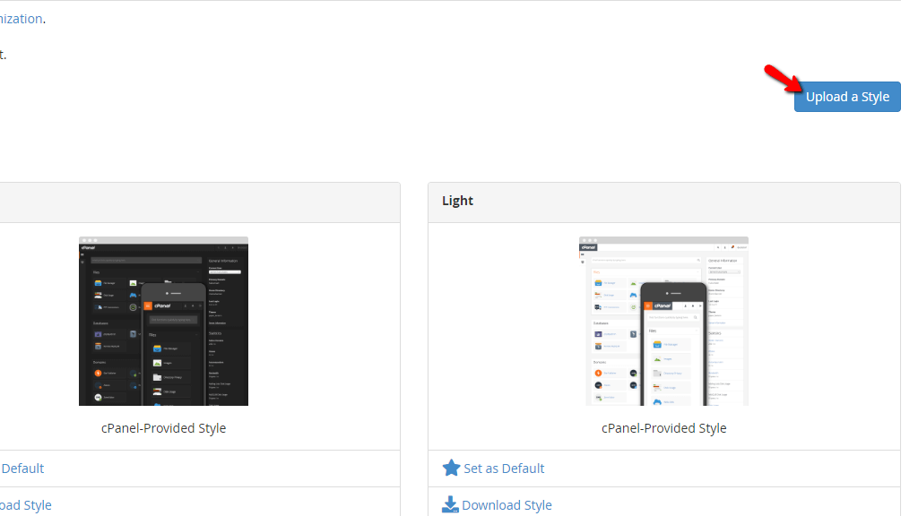 Uploading custom style