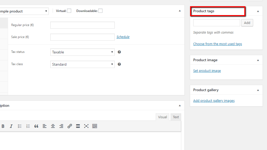 Configuring Product tags