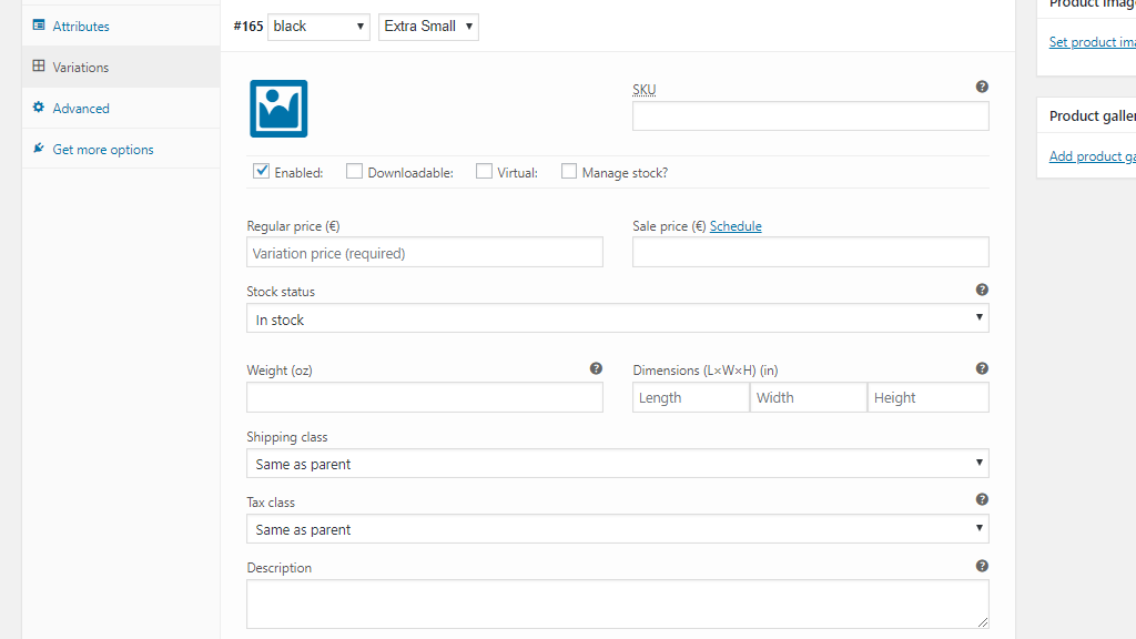 Configuring Variation data